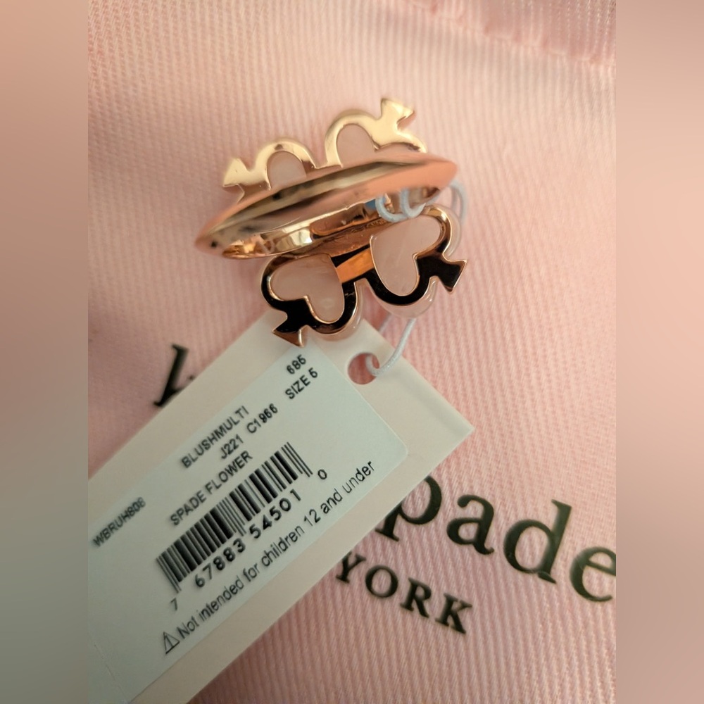 KATE SPADE NEW YORK SPADE FLOWER RING - Picture 11 of 14